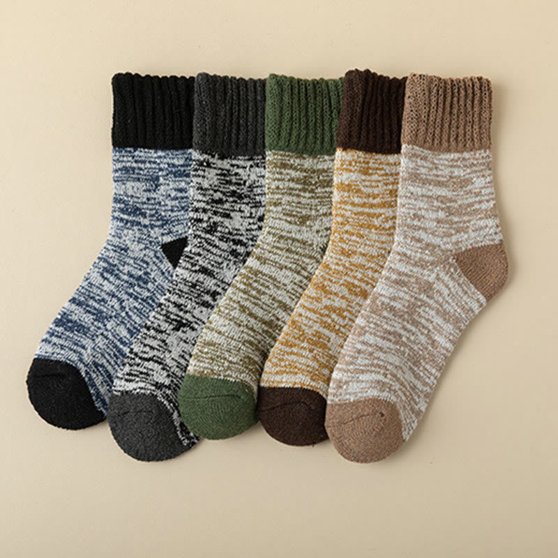 Plusock Plus Size Soft Plush Quarter Socks(5 Pairs) - Multicolor - EU39-44(US6-10) - image 15