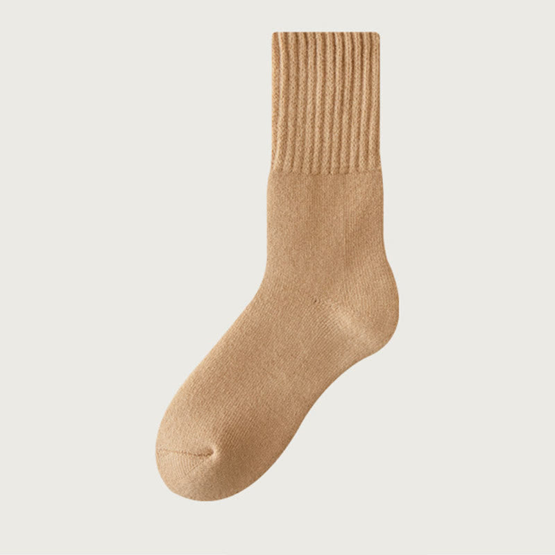 Plusock Plus Size Cozy Fleece Quarter Socks(6 Pairs) - Coffee - EU39-44(US6-10) - image 11