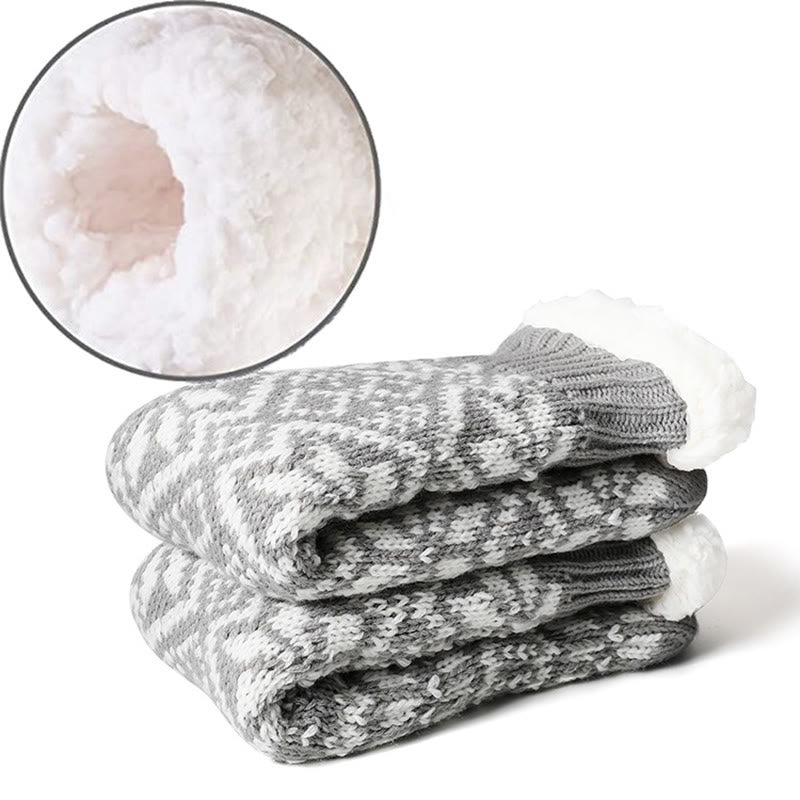 Plusock Christmas Snowflakes Slipper Socks - image 7