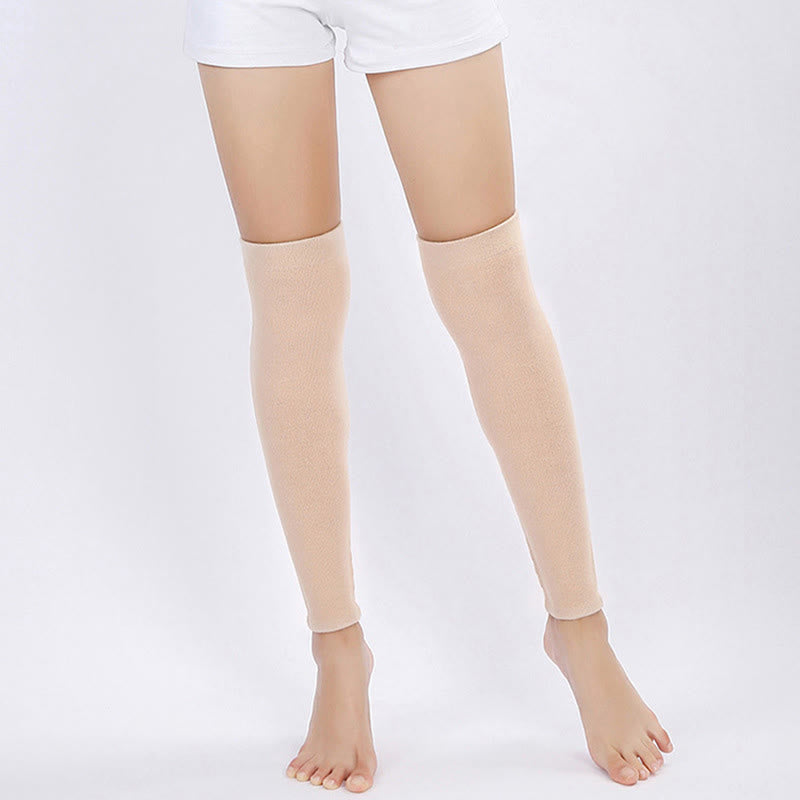Plusock Plus Size Solid Color Knee Sleeves - Nude - XL - image 2
