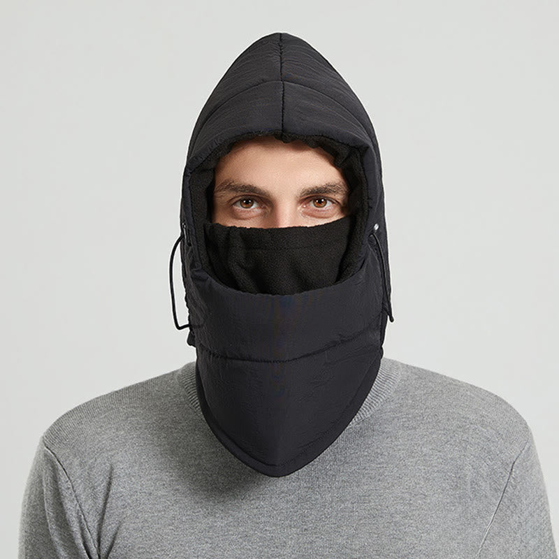 Plusock Windproof Outdoor Riding Hooded Scarf - Black - One Size - image 4