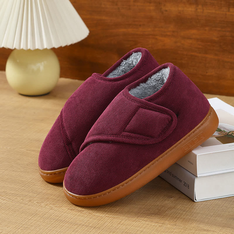 Plusock Plus Size Cozy Fleece Slippers - Wine - EU46-47(US9-10) - image 13
