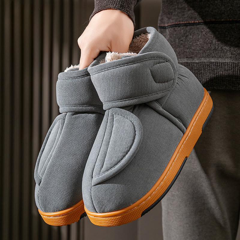 Plusock Plus Size Wind Blocking Winter Slippers - Grey - EU44-45(US10-11) - image 11