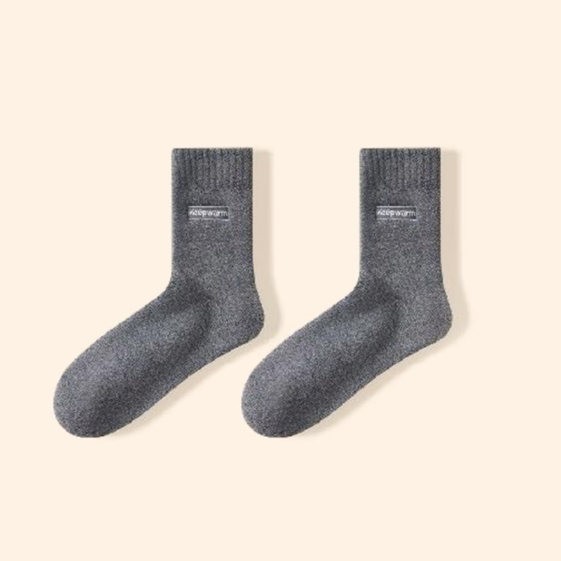 Plusock Keep Warm Quarter Socks(4 Pairs) - Dark Grey - EU39-44(US6-10) - image 18