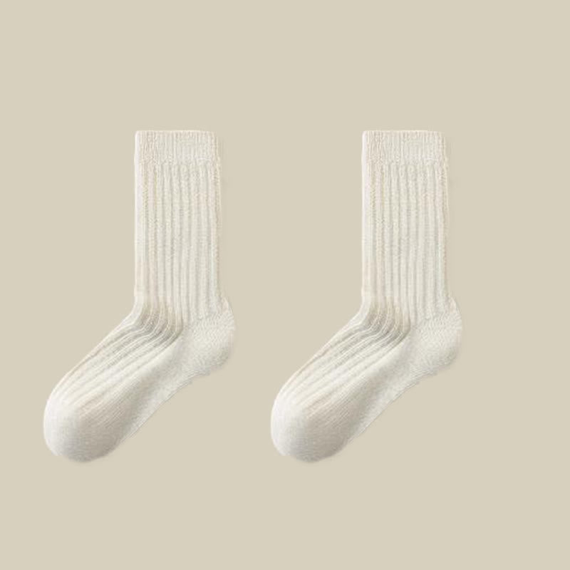 Plusock Cozy Sheep Wool Quarter Socks(3 Pairs) - White - EU39-44(US6-10) - image 15