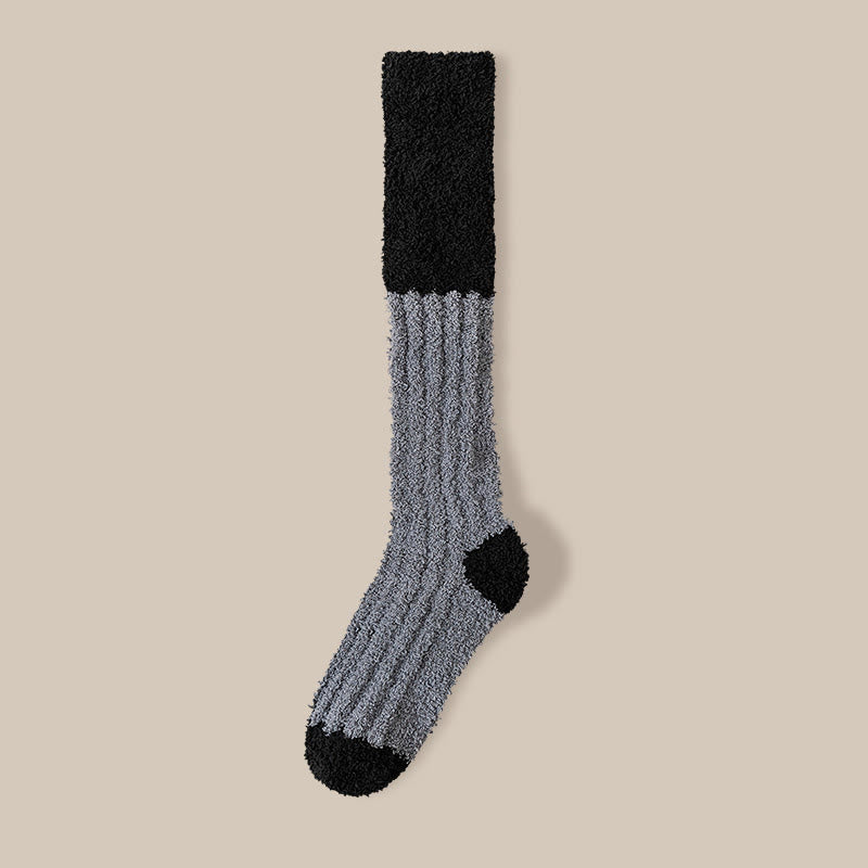 Plusock Comfort Plush Fleece Sleep Socks(4 Pairs) - Dark Grey - EU36-40(US3-7) - image 24