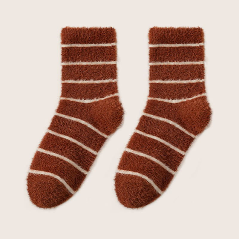 Plusock Thermal Double Fleece Sleep Socks(3 Pairs) - Wine - EU36-40(US3-7) - image 16
