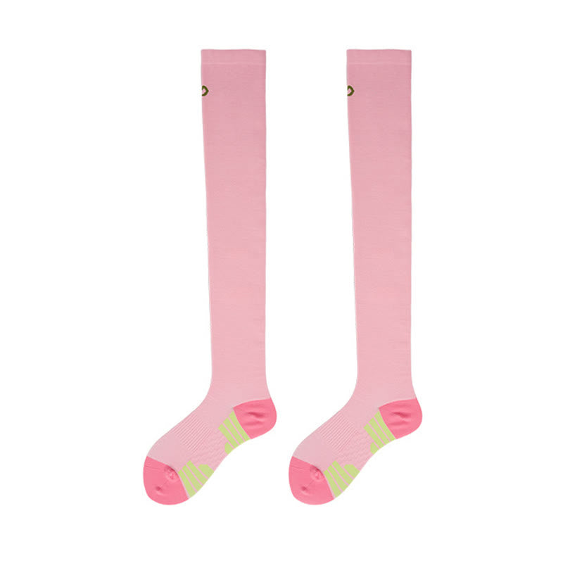 Plusock Support Sport Thigh High Socks(2 Pairs) - Pink - EU36-40(US3-7) - image 10