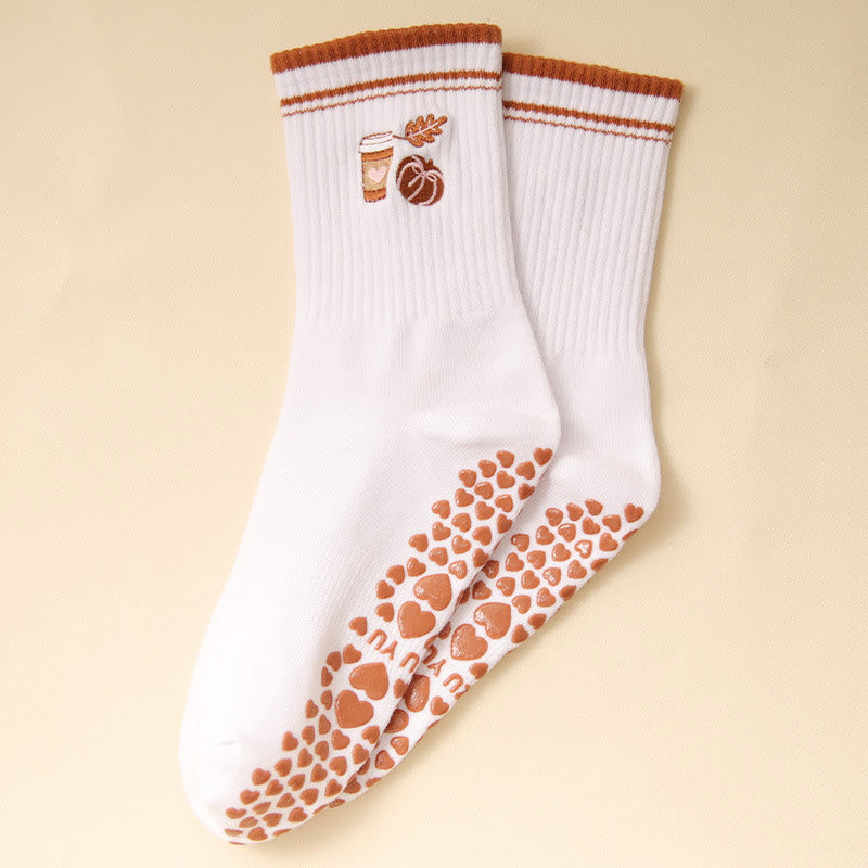 Plusock Plus Size Puppy Coffee Yoga Socks(3 Pairs) - image 12