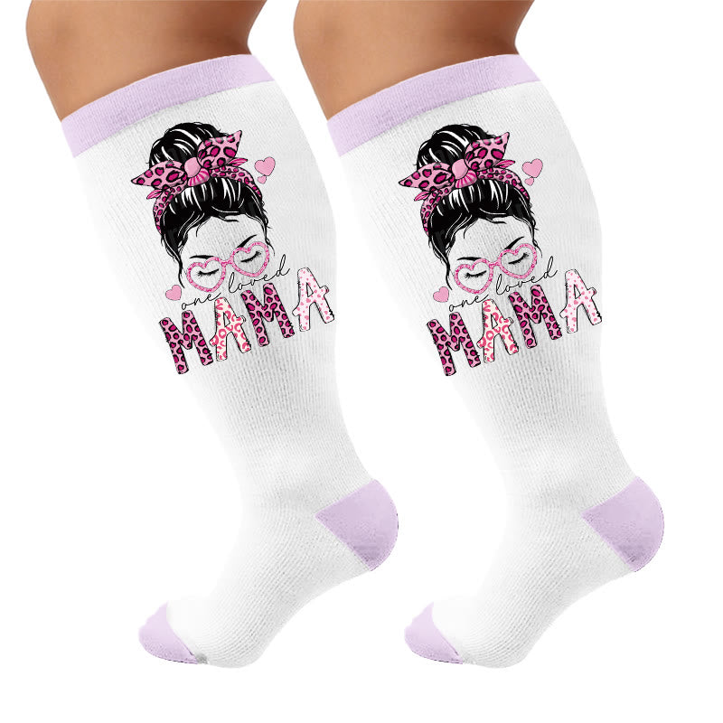 Plusock Plus Size Holiday Print Compression Socks - Girls(1 Pair) - 4XL - image 7