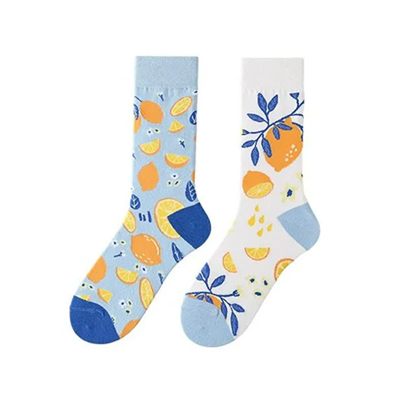 Plusock Lemon Pattern Quarter Socks - image 1
