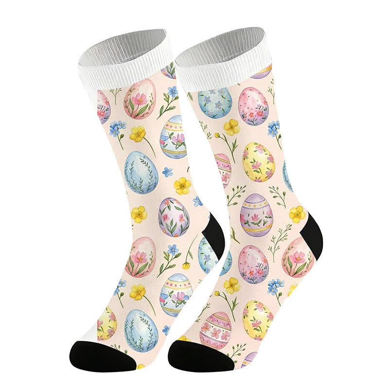 Plusock Pastel Easter Egg Quarter Socks(2 Pairs) - Pink - EU36-44(US3-11) - image 6
