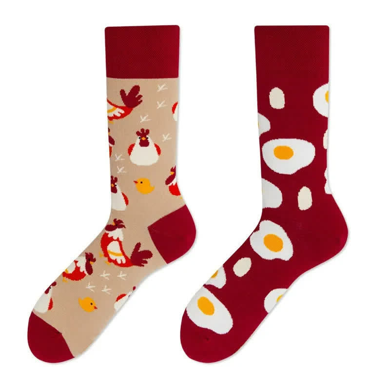 Plusock Chicken Egg Quarter Socks - image 1