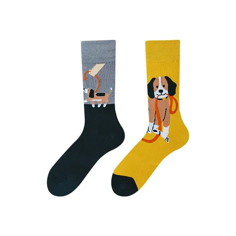 Plusock Cute Dog Quarter Socks - image 1