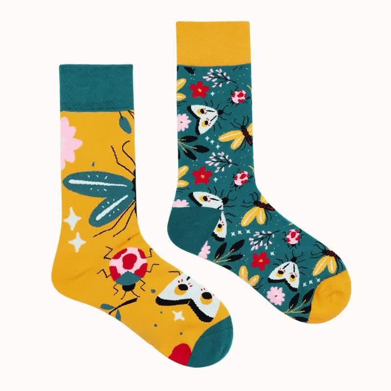 Plusock Flower Butterfly Quarter Socks - image 1