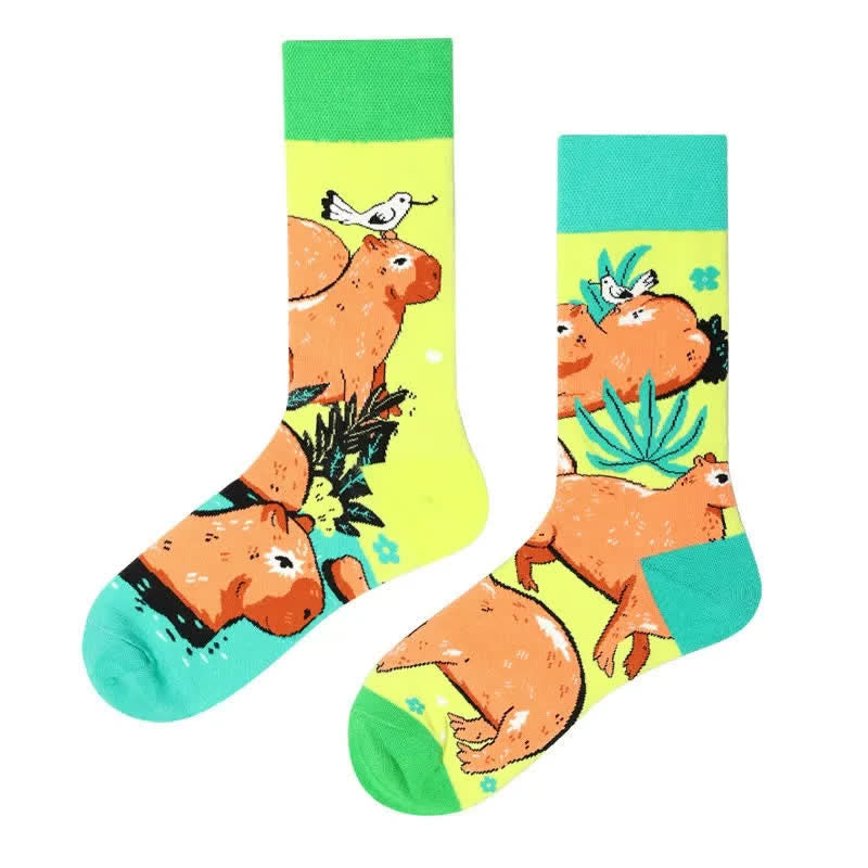 Plusock Capybara Print Quarter Socks - image 1