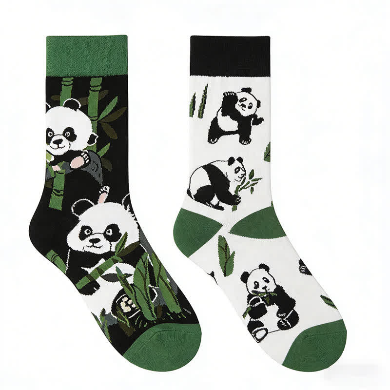 Plusock Playful Panda Bamboo Quarter Socks - image 1