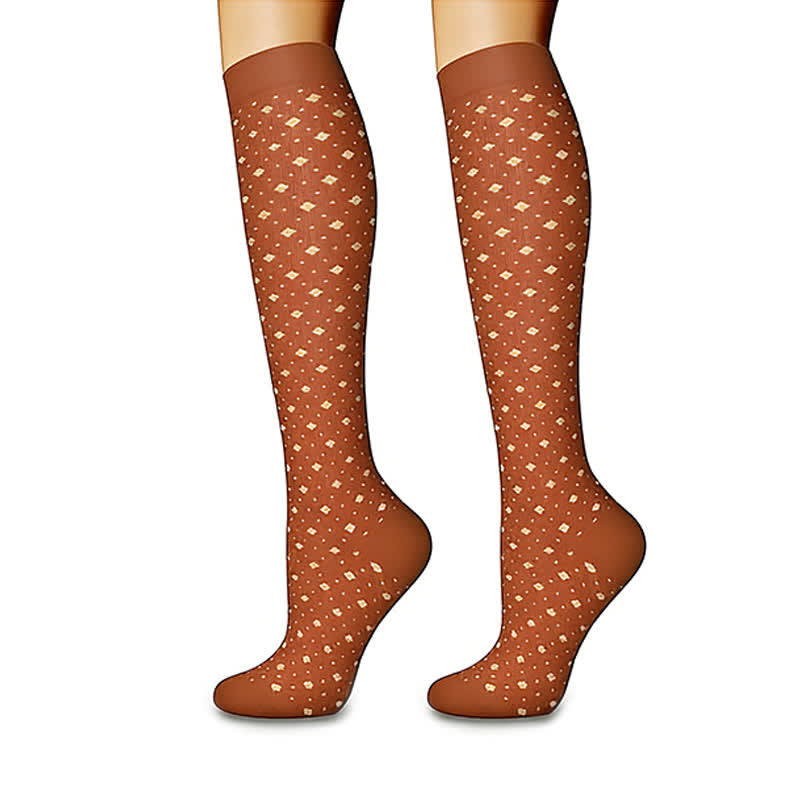 Plusock Heart Dots Star Compression Socks(6 Pairs) - image 6