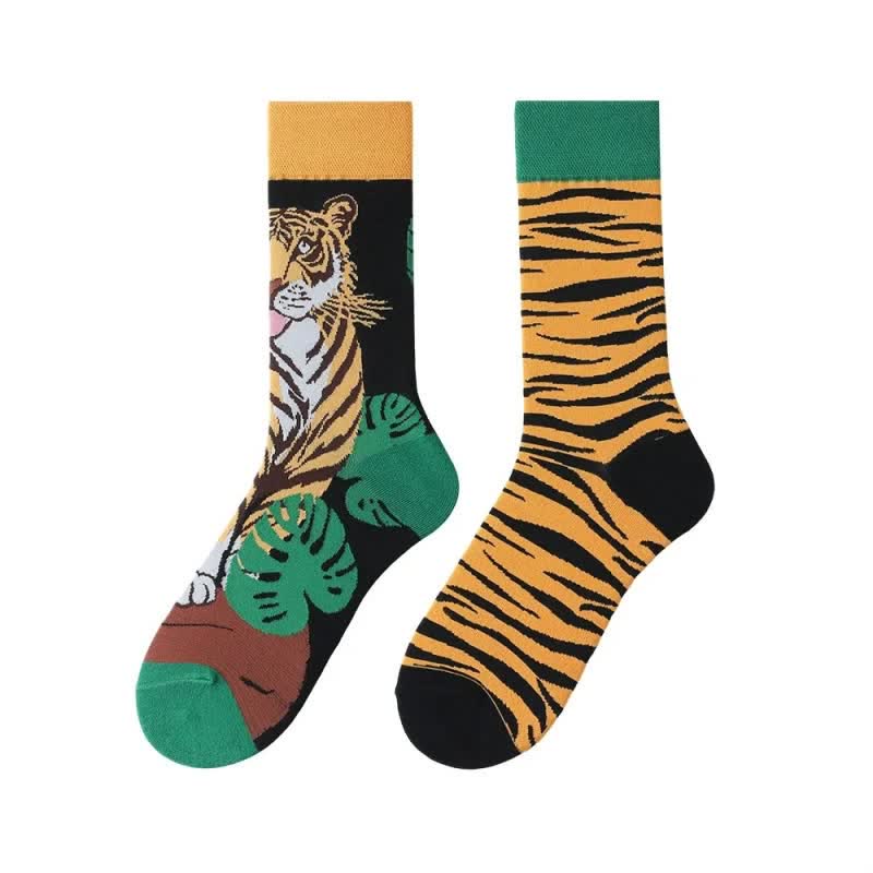 Plusock Forest Tiger Quarter Socks - image 1