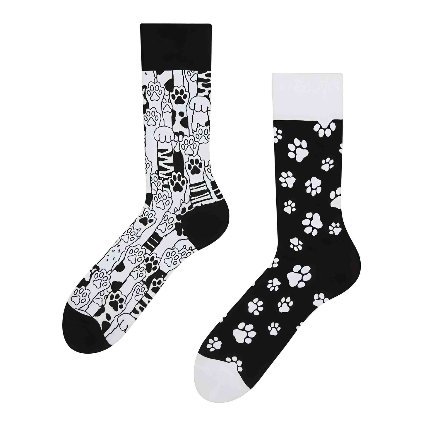Plusock Cat Paw Print Quarter Socks - image 1