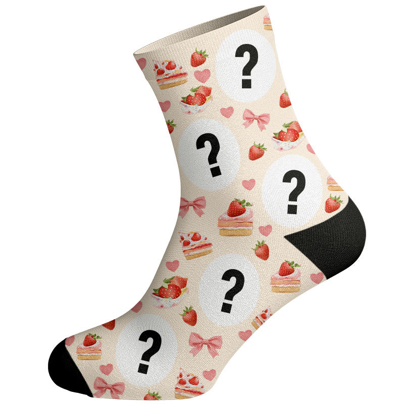 Plusock Strawberry Cake Custom Face Socks - image 2