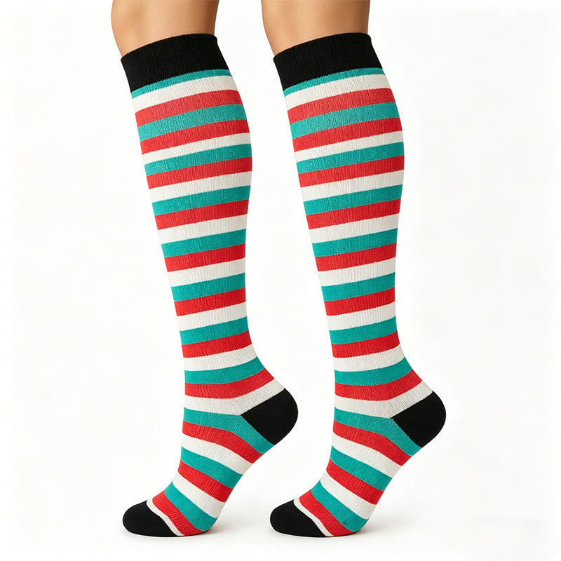 Plusock Flag Stripe Compression Socks(5 Pairs) - Mexico - S/M - image 5