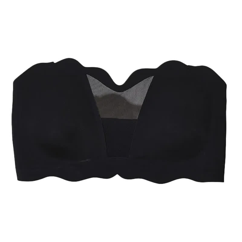 Plusock Smooth Support Strapless Wireless Bra - Black - 4XL - image 3