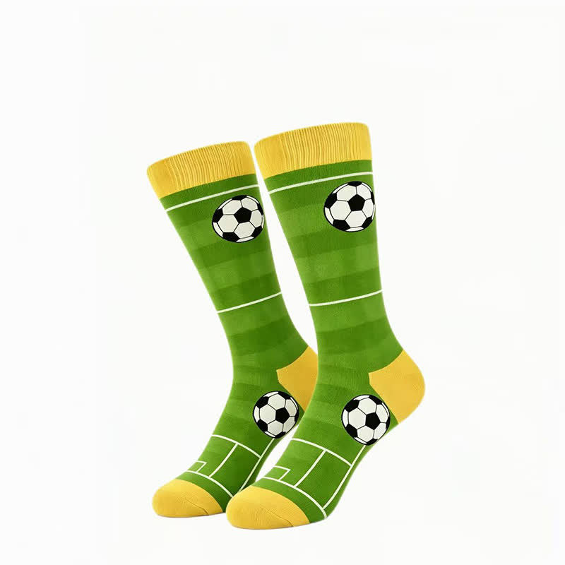 Plusock Trendy Soccer Pattern Quarter Socks (5 Pairs) - image 11