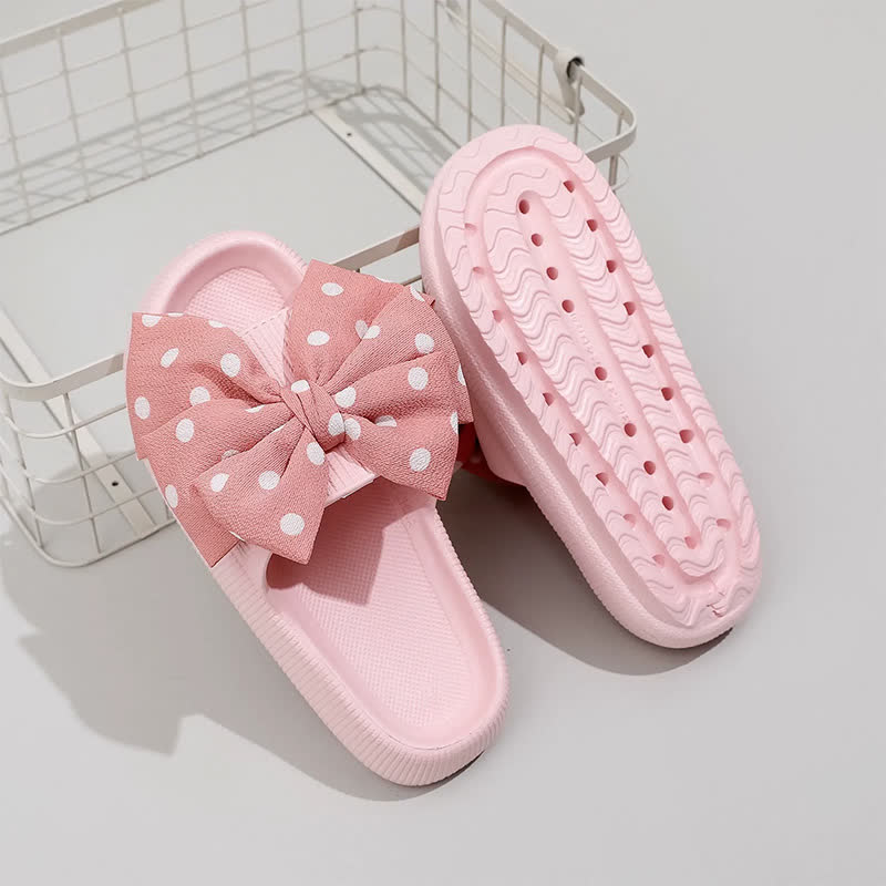 Plusock Sweet Polka Bow Slide Slippers - Pink - EU44-45(US10-11) - image 4