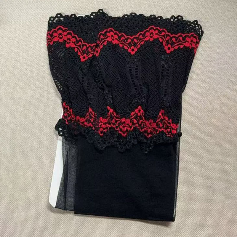 Plusock Lace Top Sheer Pantyhose(3 Pairs) - image 8