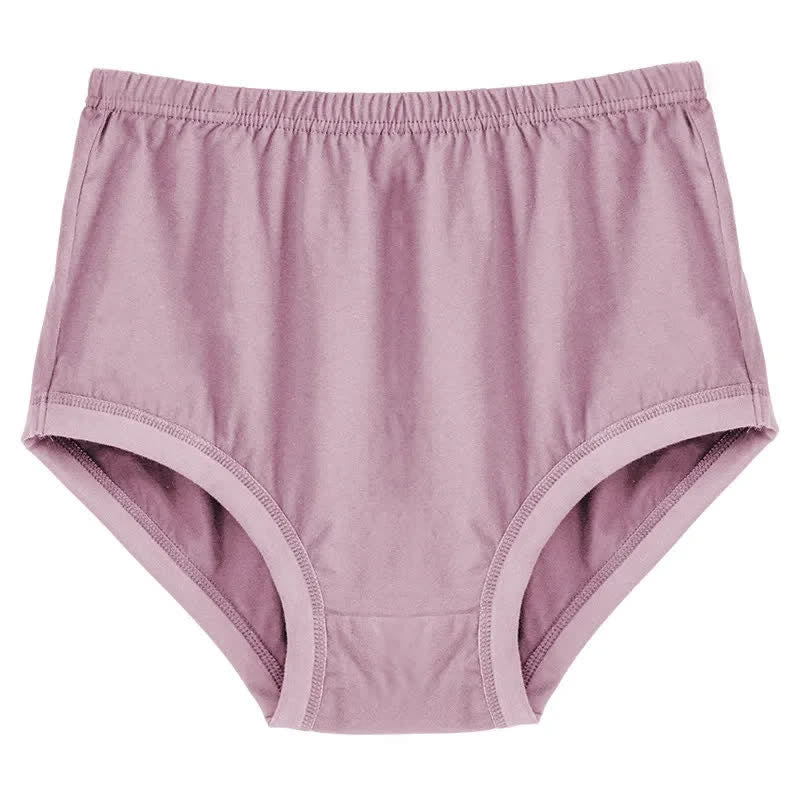 Plusock Soft Cotton Floral High Waist Panty(2 Packs) - Purple - XXXL - image 7