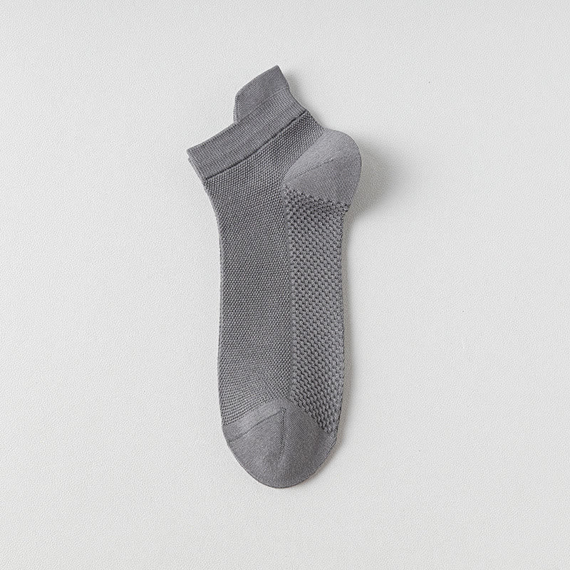Plusock Breathable Cotton Ankle Socks(5 Pairs) - Dark Grey - EU39-44(US6-10) - image 7