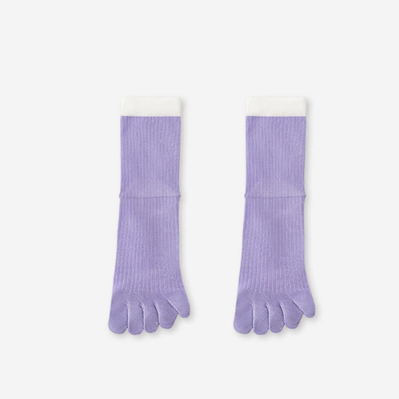 Plusock Casual Colorblock Alignment Socks(3 Pairs) - Purple - EU36-40(US3-7) - image 16