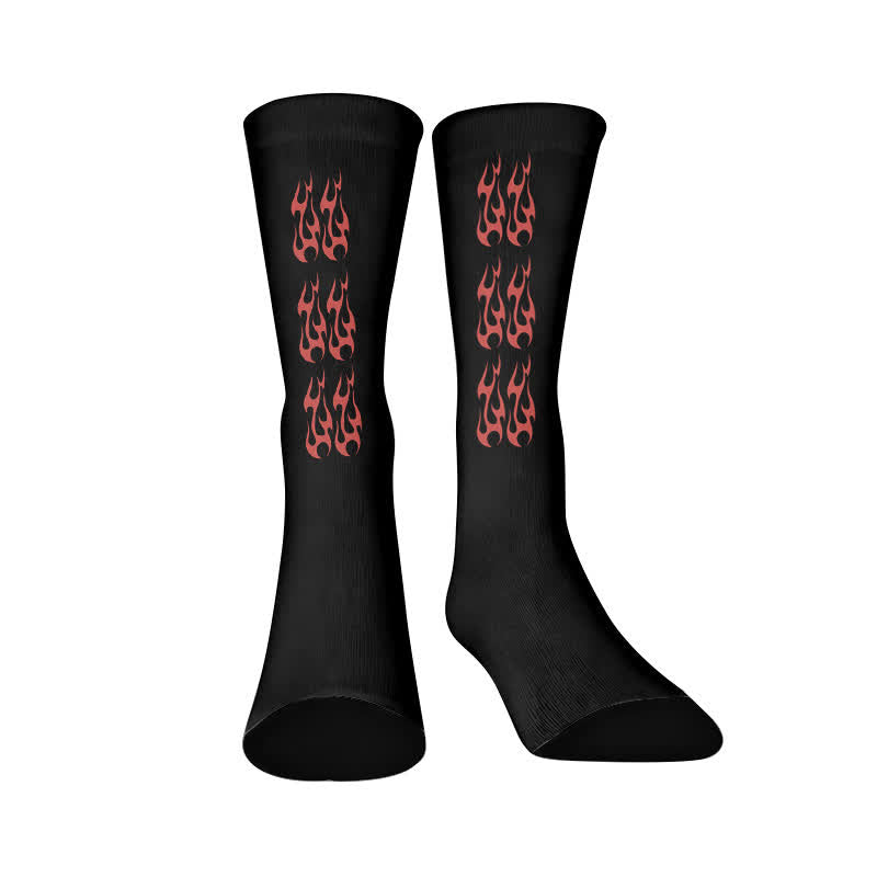 Plusock Racing Flag Socks - Flames(1 Pair) - EU37-44(US4-10) - image 9