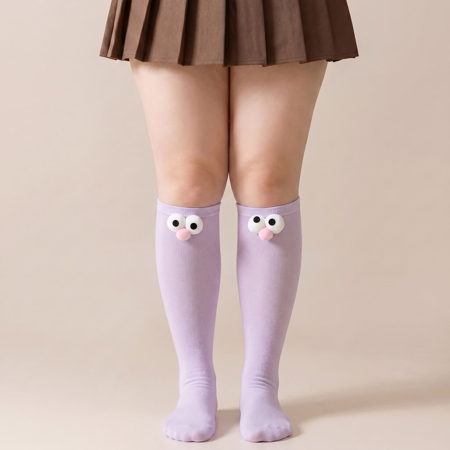 Plusock Cute Animal Knee High Socks(4 Pairs) - Light Pink - EU34-40(US1-7) - image 9