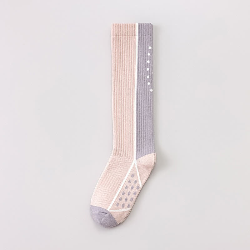 Plusock Geometric Colorblock Compression Socks(3 Pairs) - Pink - EU36-40(US3-7) - image 7