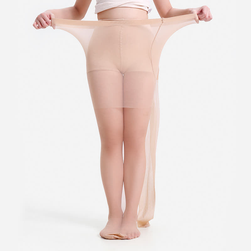 Plusock High Waist Shaping Pantyhose(3 Pairs) - Light Pink - 4XL - image 7