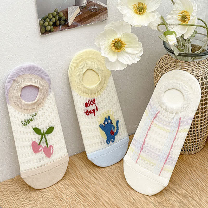 Plusock Cute Breathable No Show Socks (5 Pairs) - image 14