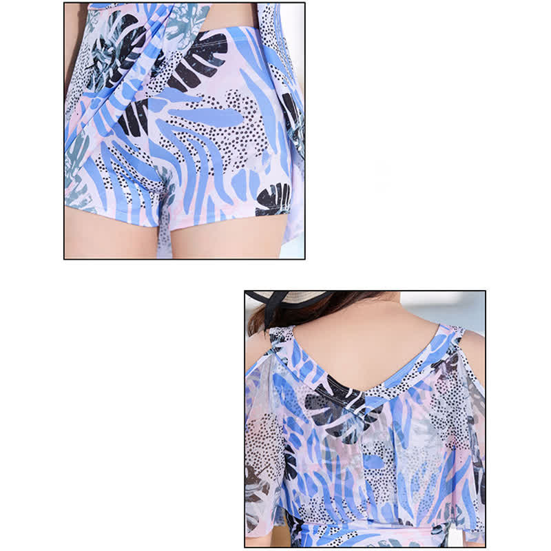 Plusock Elegant Mesh Off Shoulder Swimwear - image 4