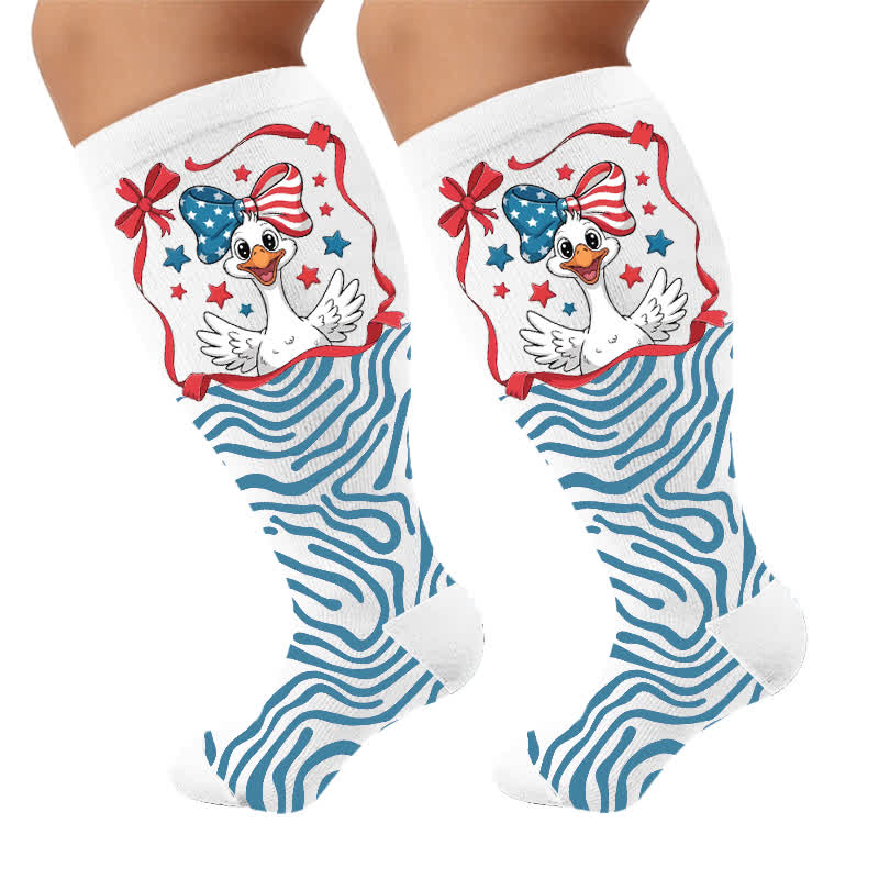 Plusock Plus Size Star Spangled Compression Socks - image 10