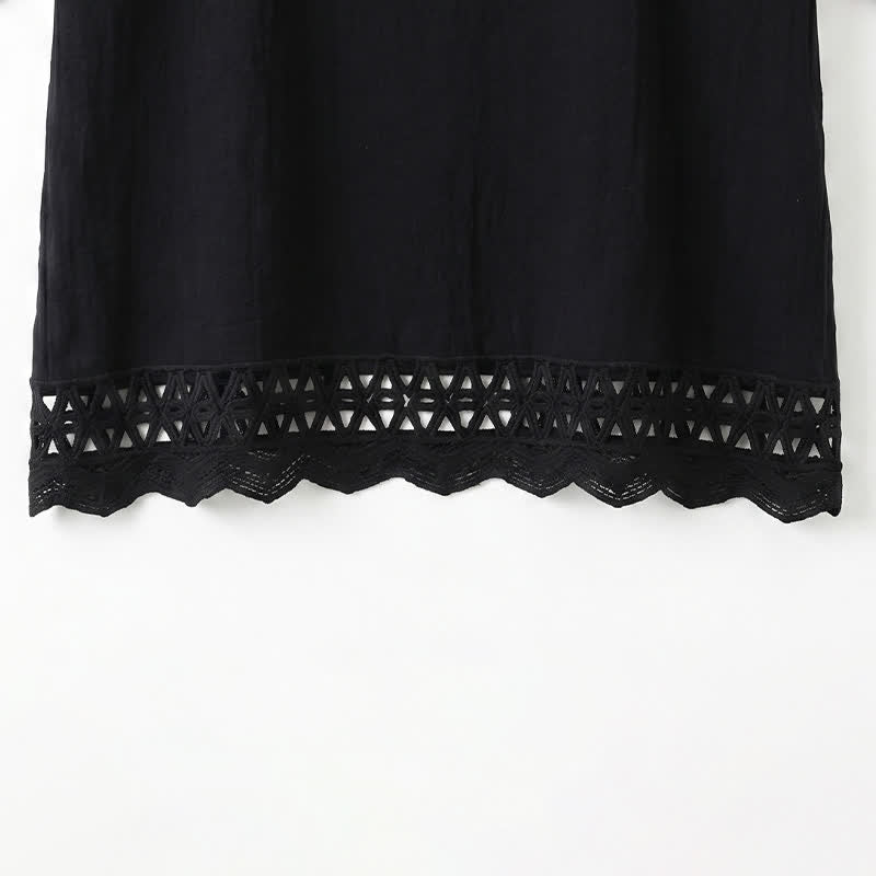 Plusock Plus Size Lace Trim Short Sleeve Blouse - image 11