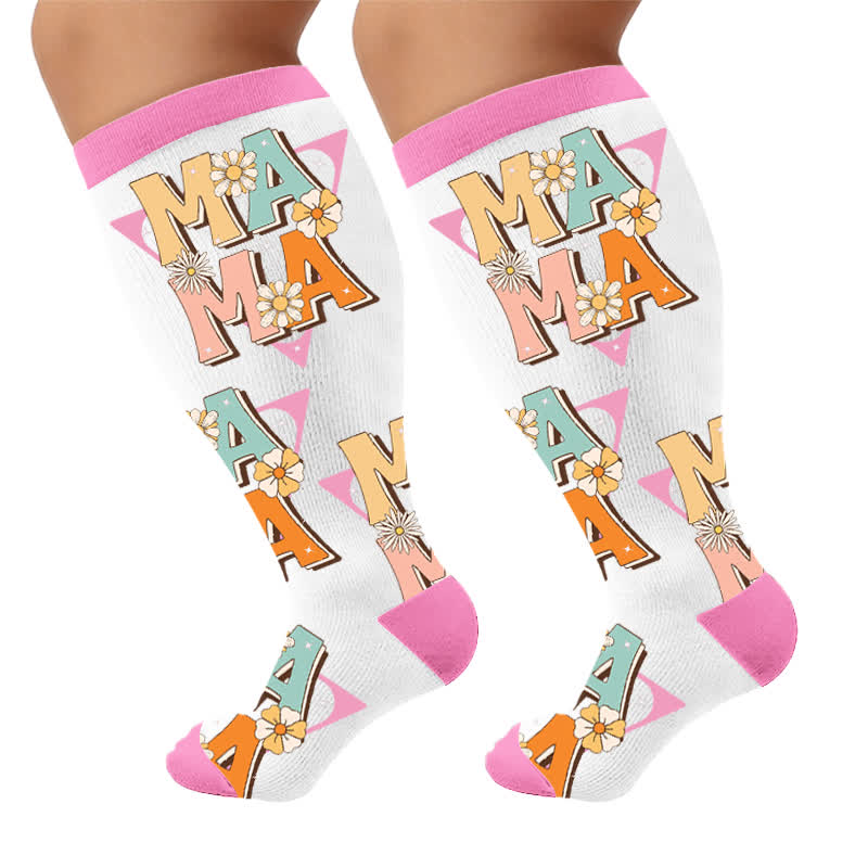 Plusock Plus Size Cherry Bow Mama Compression Socks - image 10