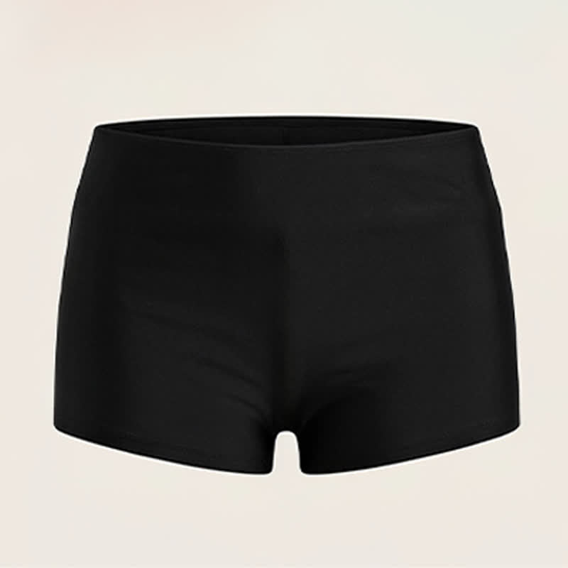 Plusock Black Ruched Skirted Two-Piece Swim Dress - image 5