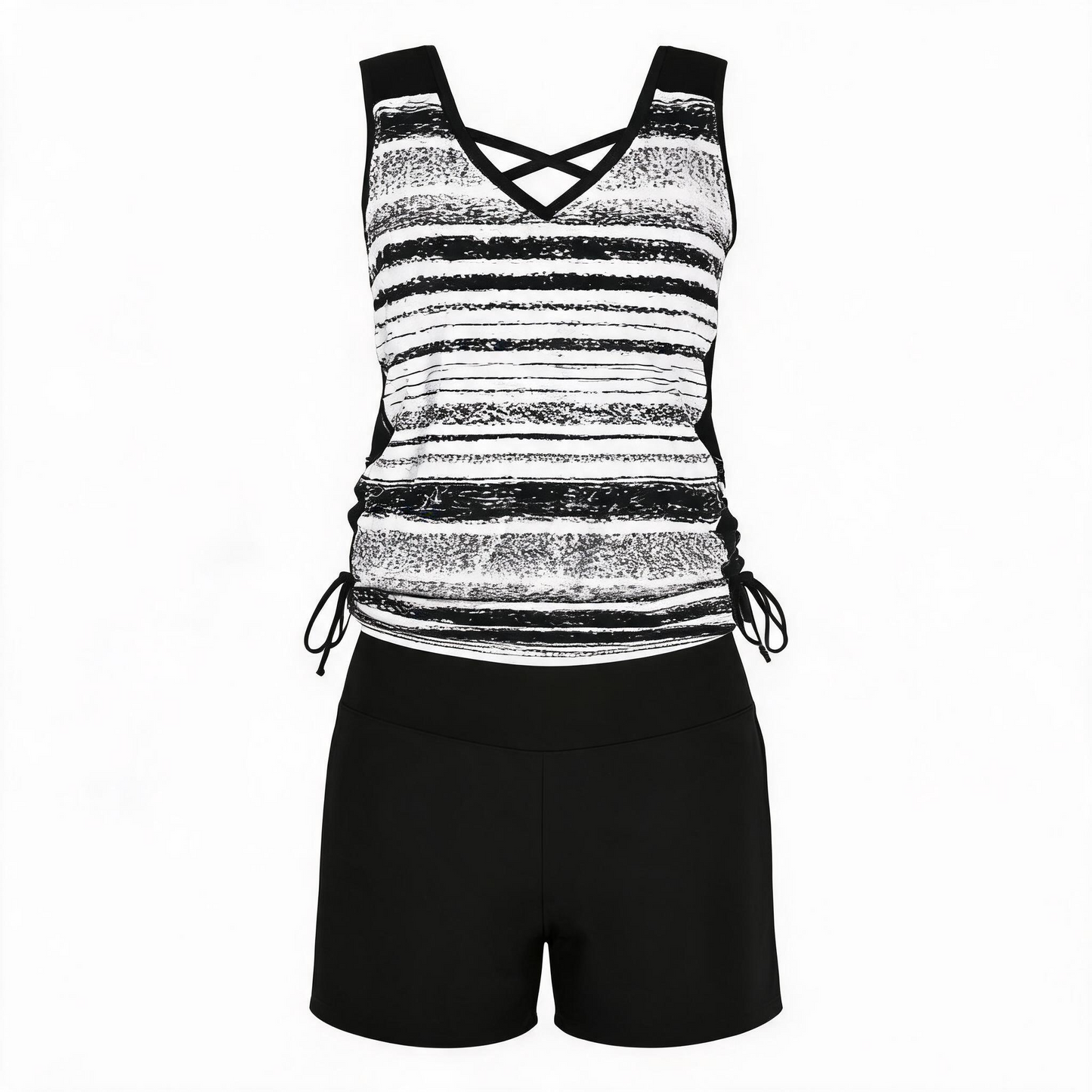 Plusock Floral Criss Cross Tankini Set - image 12