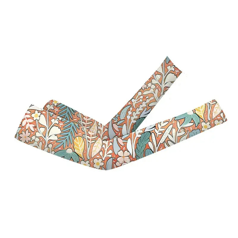 Plusock Flower Print Cooling Arm Sleeves(2 Pairs) - Pink - One Size - image 6
