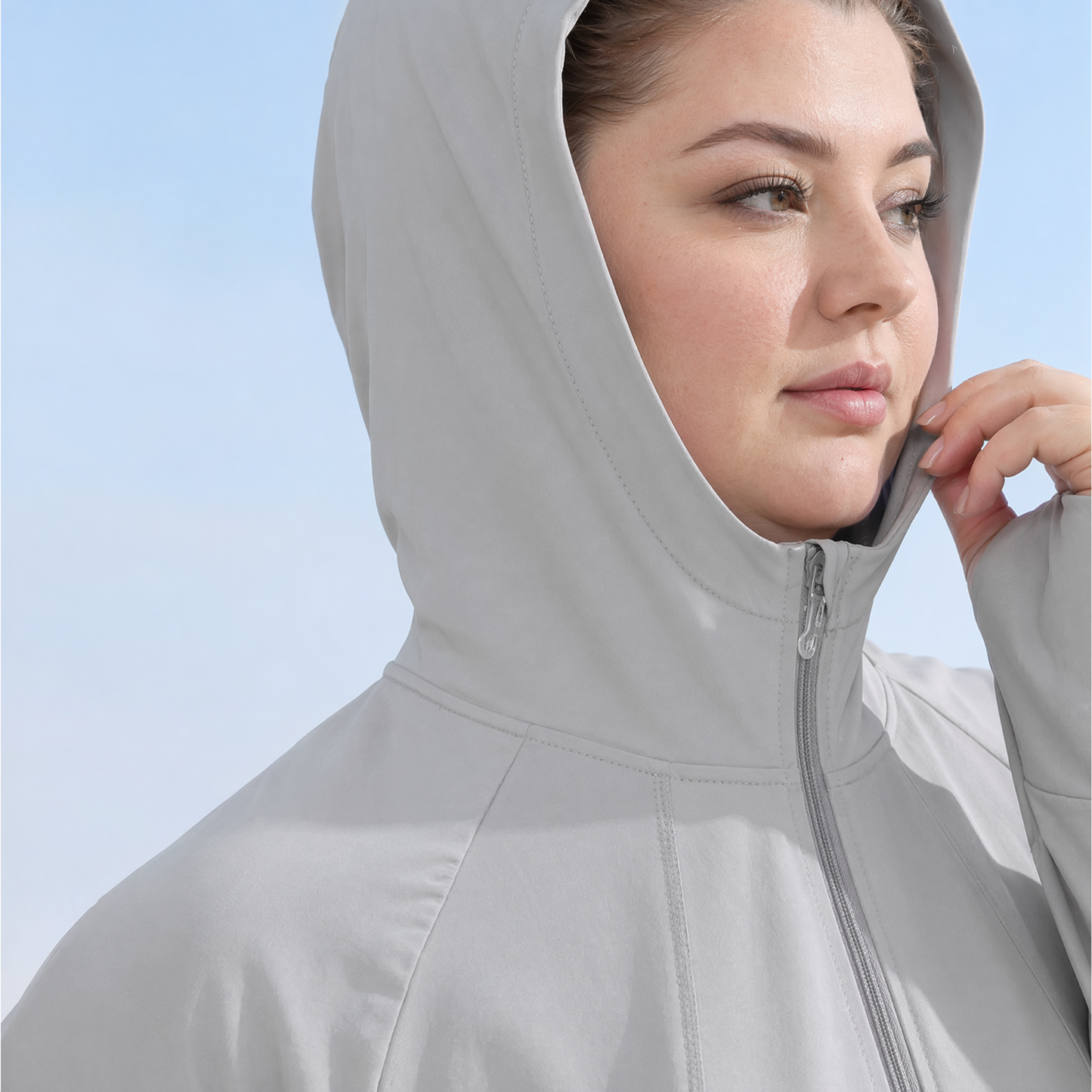 Plusock Lightweight Hooded Zip Sun Protection Jacket - image 7