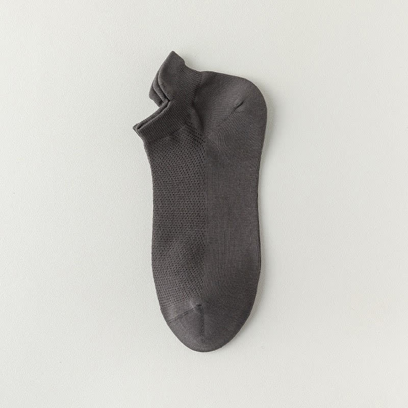 Plusock Breathable Mesh Ankle Socks (6 Pairs) - Dark Grey - EU39-44(US6-10) - image 9
