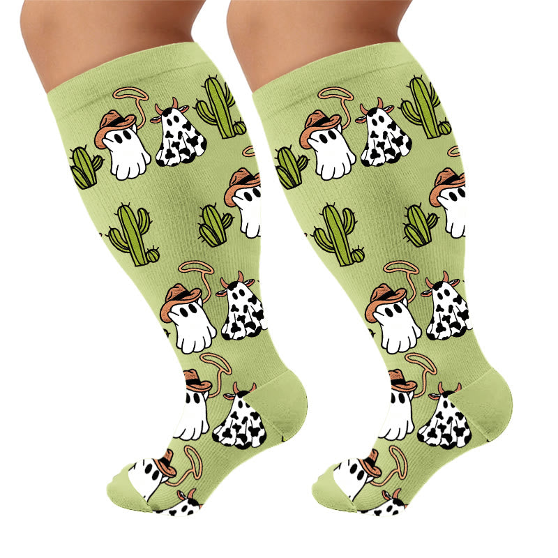 Plusock Plus Size Cute Spooky Compression Socks - image 10