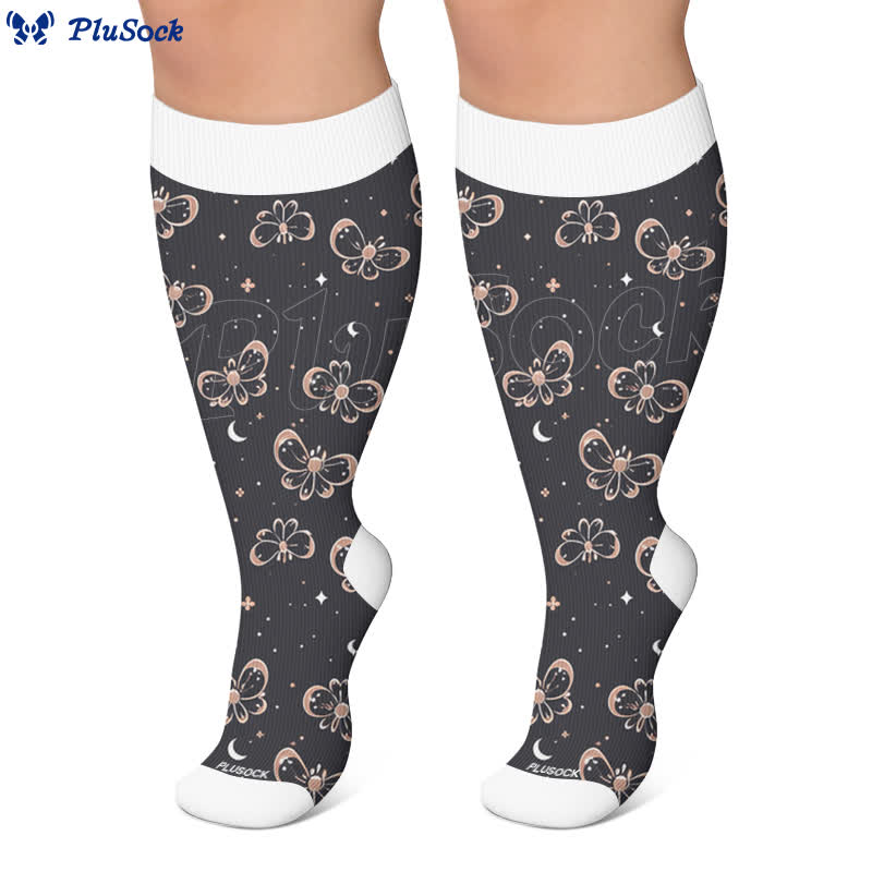 Plusock Plus Size Ghost Cat Compression Socks - image 10