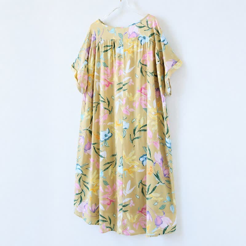 Plusock Pastel Floral Viscose Maxi Dress - image 7